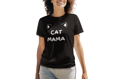 Women's Cat Mama Tee | Best Cat Mom Graphic Shirt