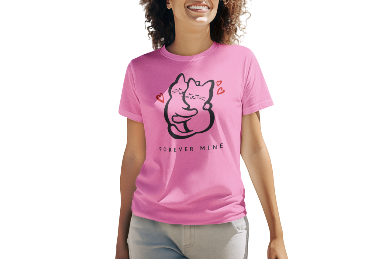 Women's Forever Mine Cat T-Shirt | Adorable Pet Love Top