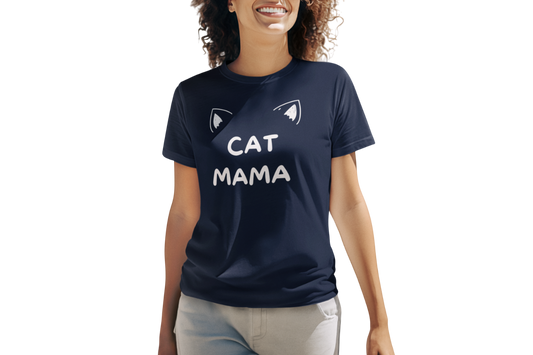 Women's Cat Mama Tee | Best Cat Mom Graphic Shirt