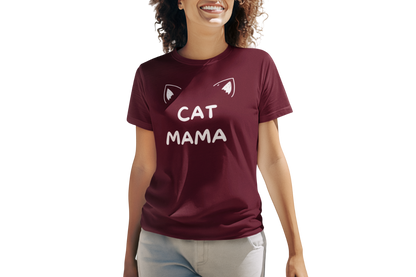 Women's Cat Mama Tee | Best Cat Mom Graphic Shirt