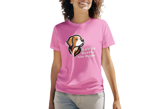 Dog Lover Women's T-Shirt –Casual Short Sleeve