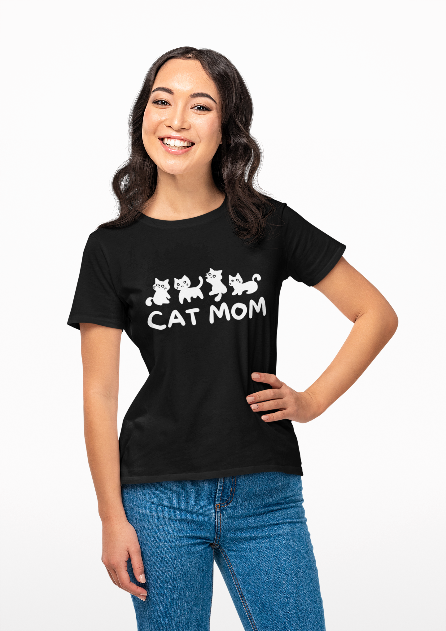 CAT MOM Women's T-Shirt | Cute Kitty Lover Tee