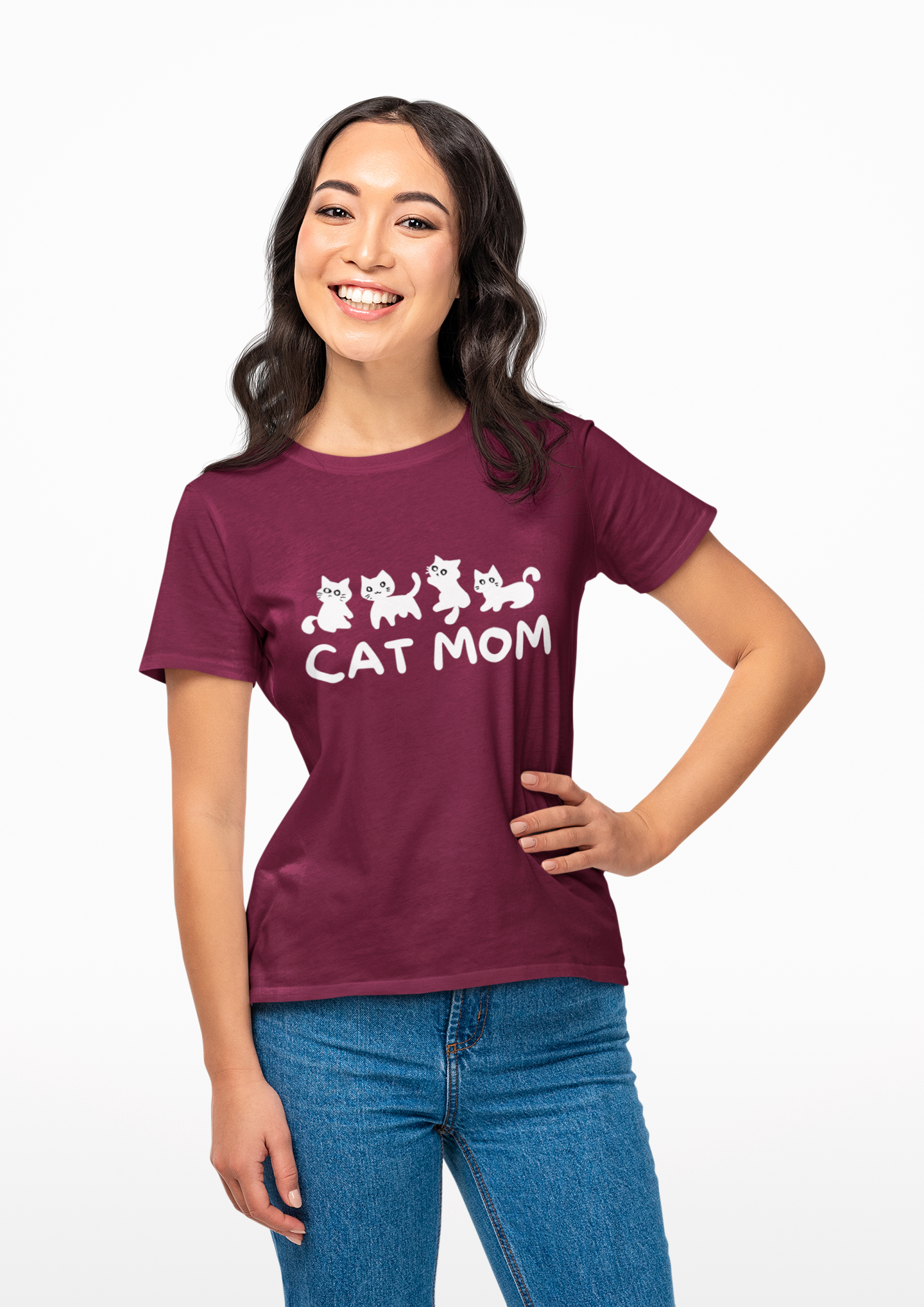 CAT MOM Women's T-Shirt | Cute Kitty Lover Tee