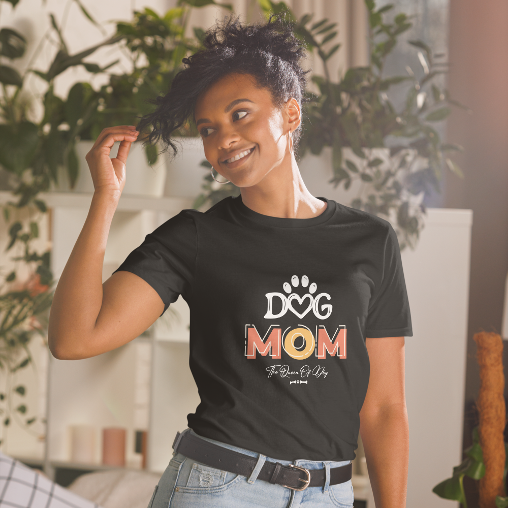 Short-Sleeve  Dog Mom Tee for Women