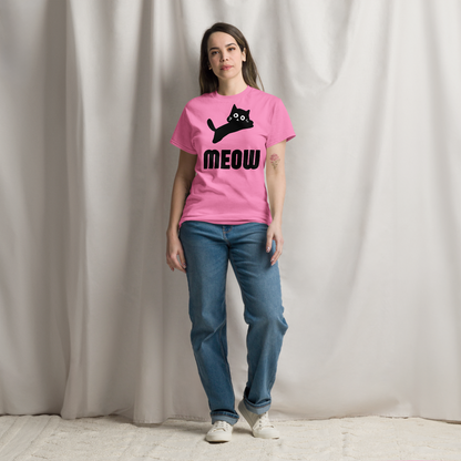 Women's Black Cat MEOW T-Shirt