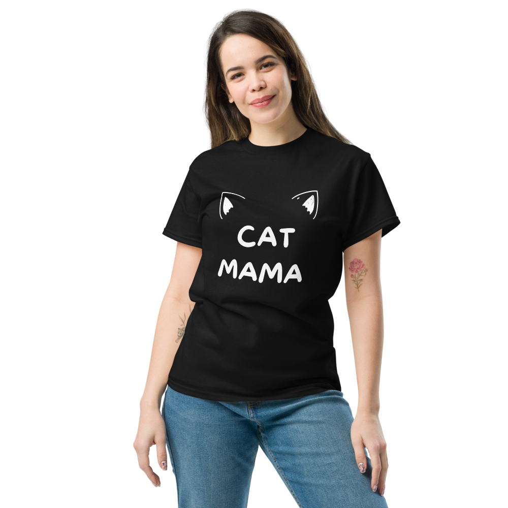Women's Cat Mama Tee | Best Cat Mom Graphic Shirt