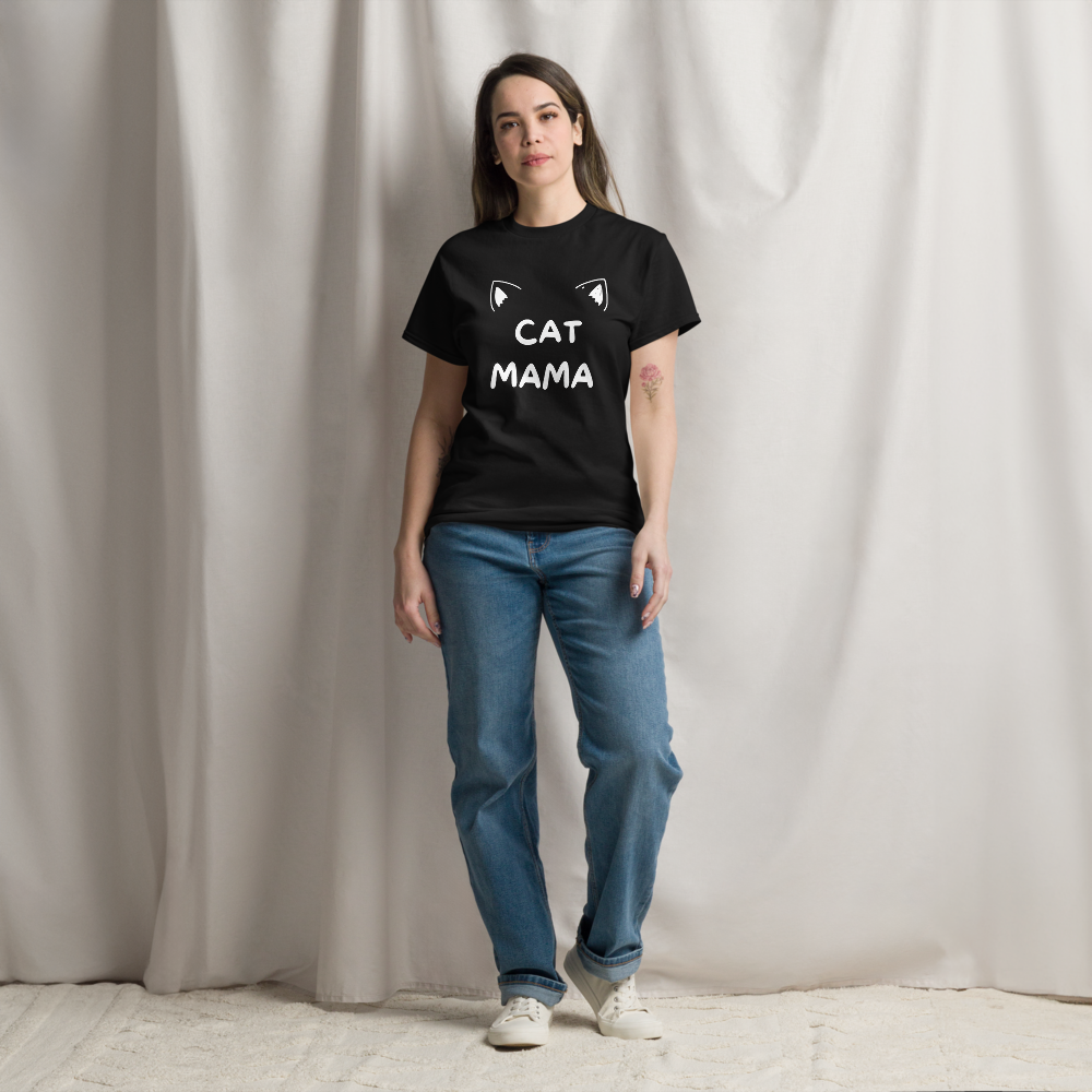 Women's Cat Mama Tee | Best Cat Mom Graphic Shirt
