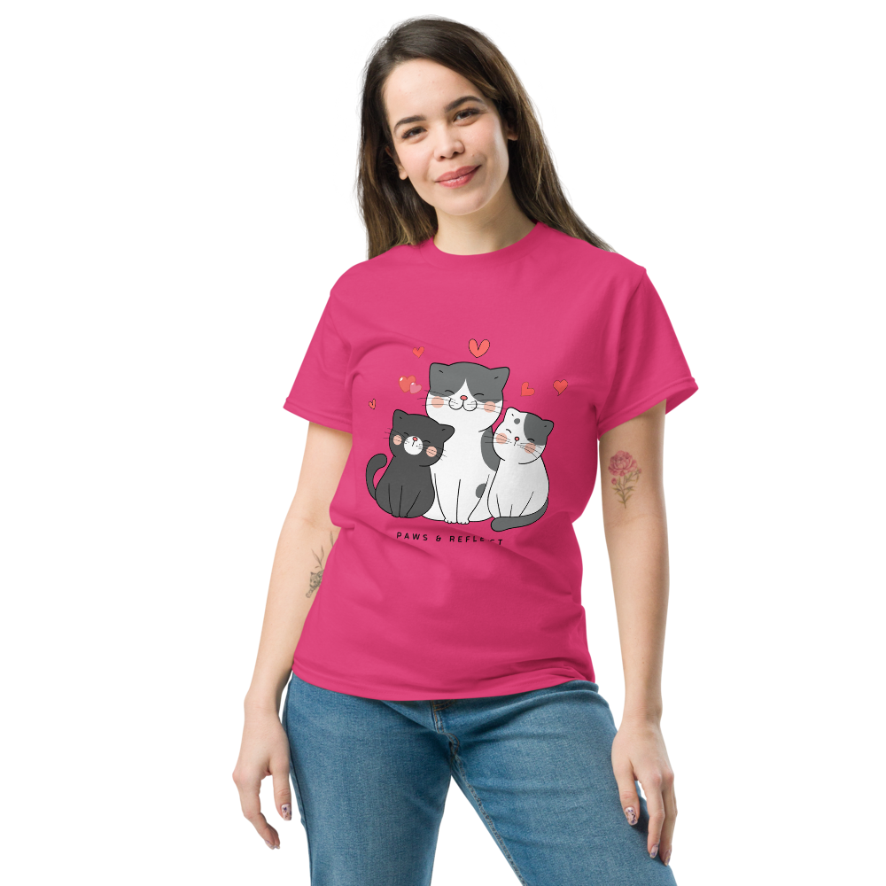 Heartwarming Cat Lover Paws & Reflect Women's Tee