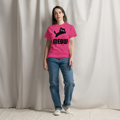 Women's Black Cat MEOW T-Shirt