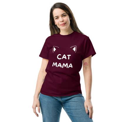 Women's Cat Mama Tee | Best Cat Mom Graphic Shirt