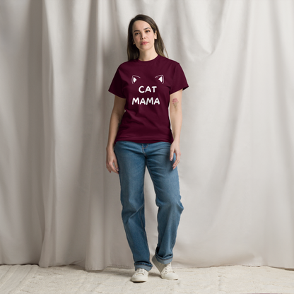 Women's Cat Mama Tee | Best Cat Mom Graphic Shirt