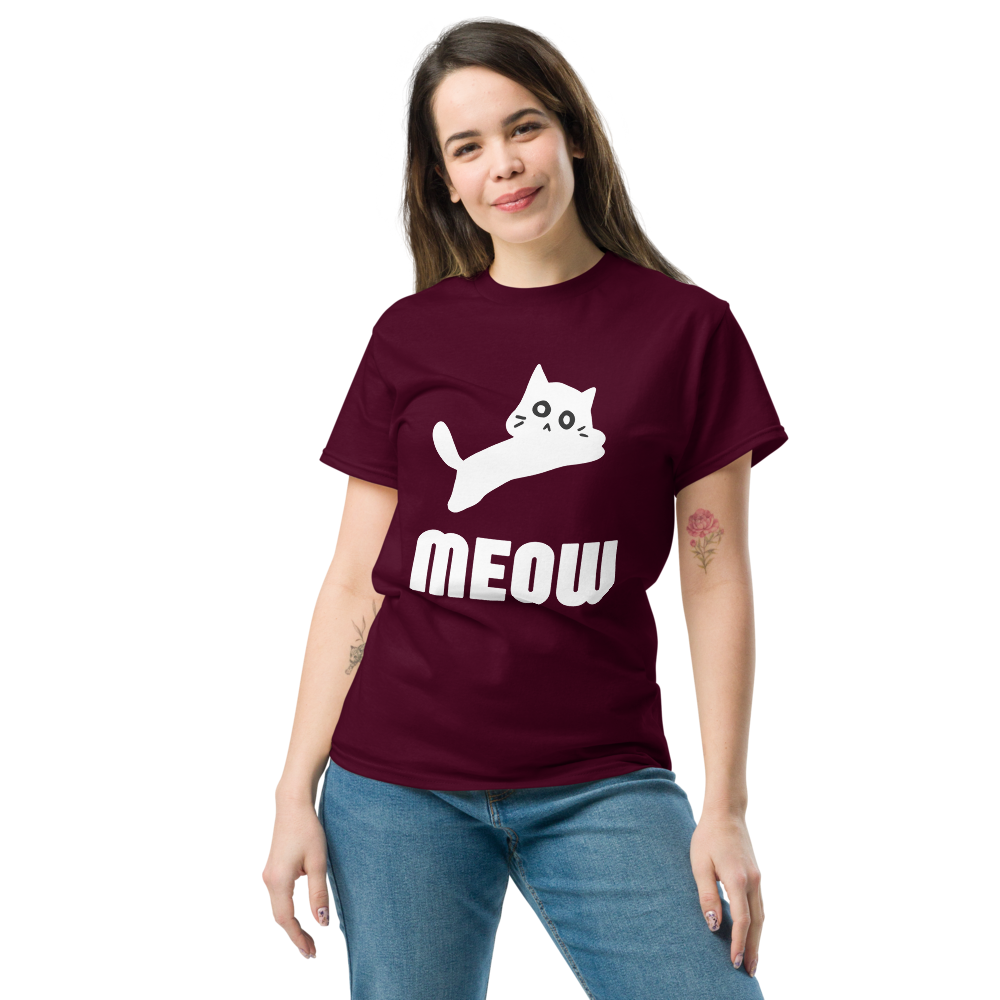 Women's Black Cat MEOW T-Shirt
