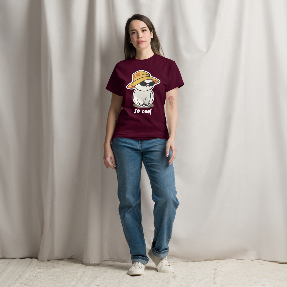 Cute Cool Cat Women's Short Sleeve Tee