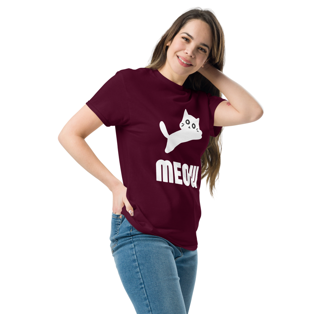 Women's Black Cat MEOW T-Shirt