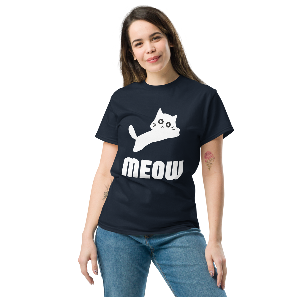 Women's Black Cat MEOW T-Shirt