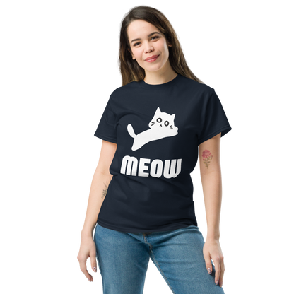 Women's Black Cat MEOW T-Shirt