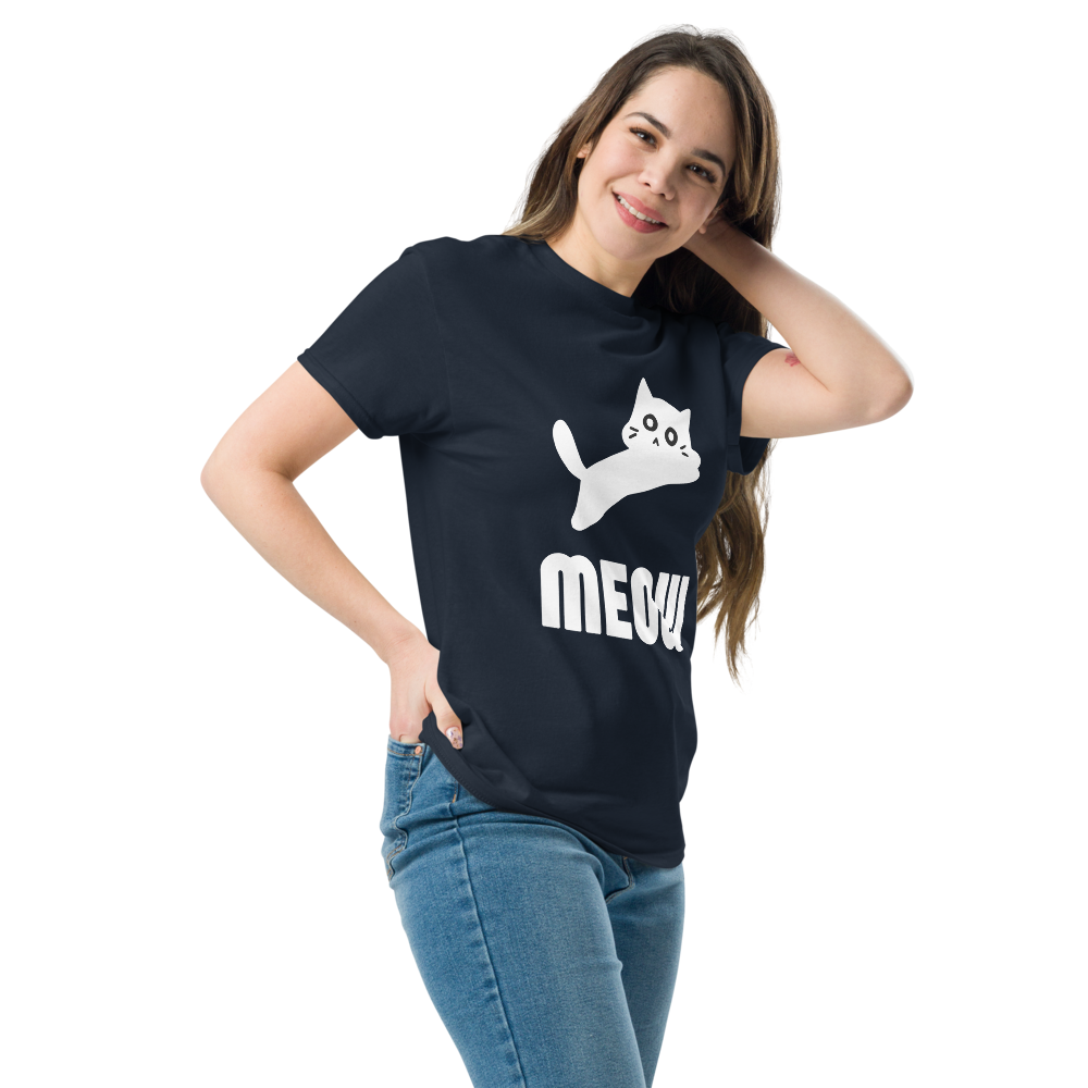 Women's Black Cat MEOW T-Shirt