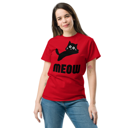 Women's Black Cat MEOW T-Shirt