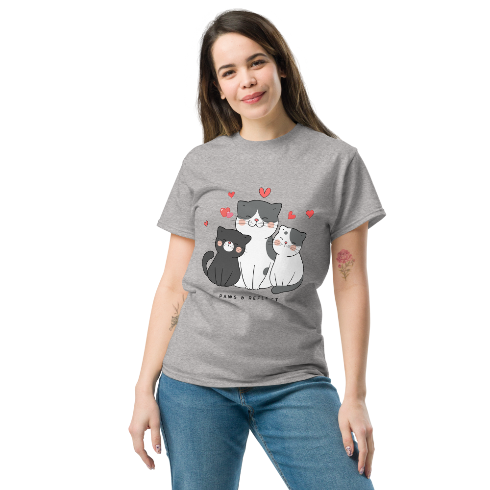 Heartwarming Cat Lover Paws & Reflect Women's Tee