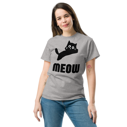 Women's Black Cat MEOW T-Shirt
