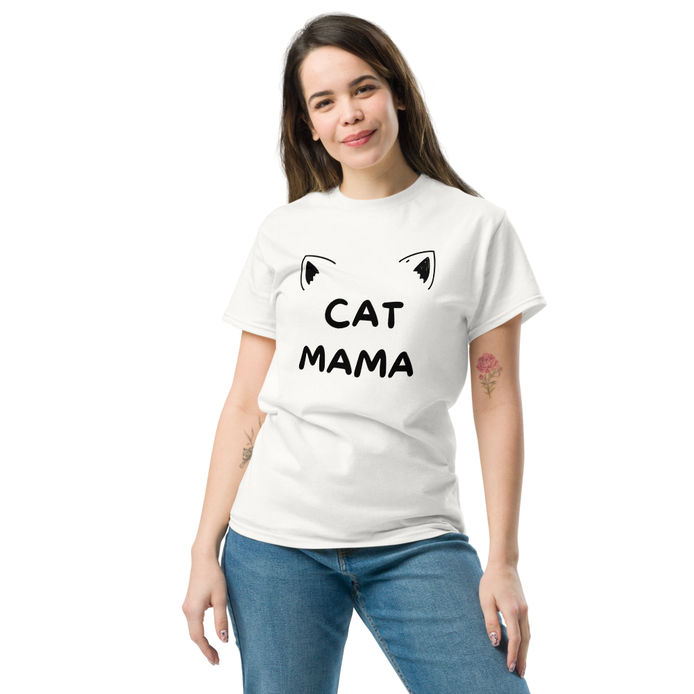 Women's Cat Mama Tee | Best Cat Mom Graphic Shirt