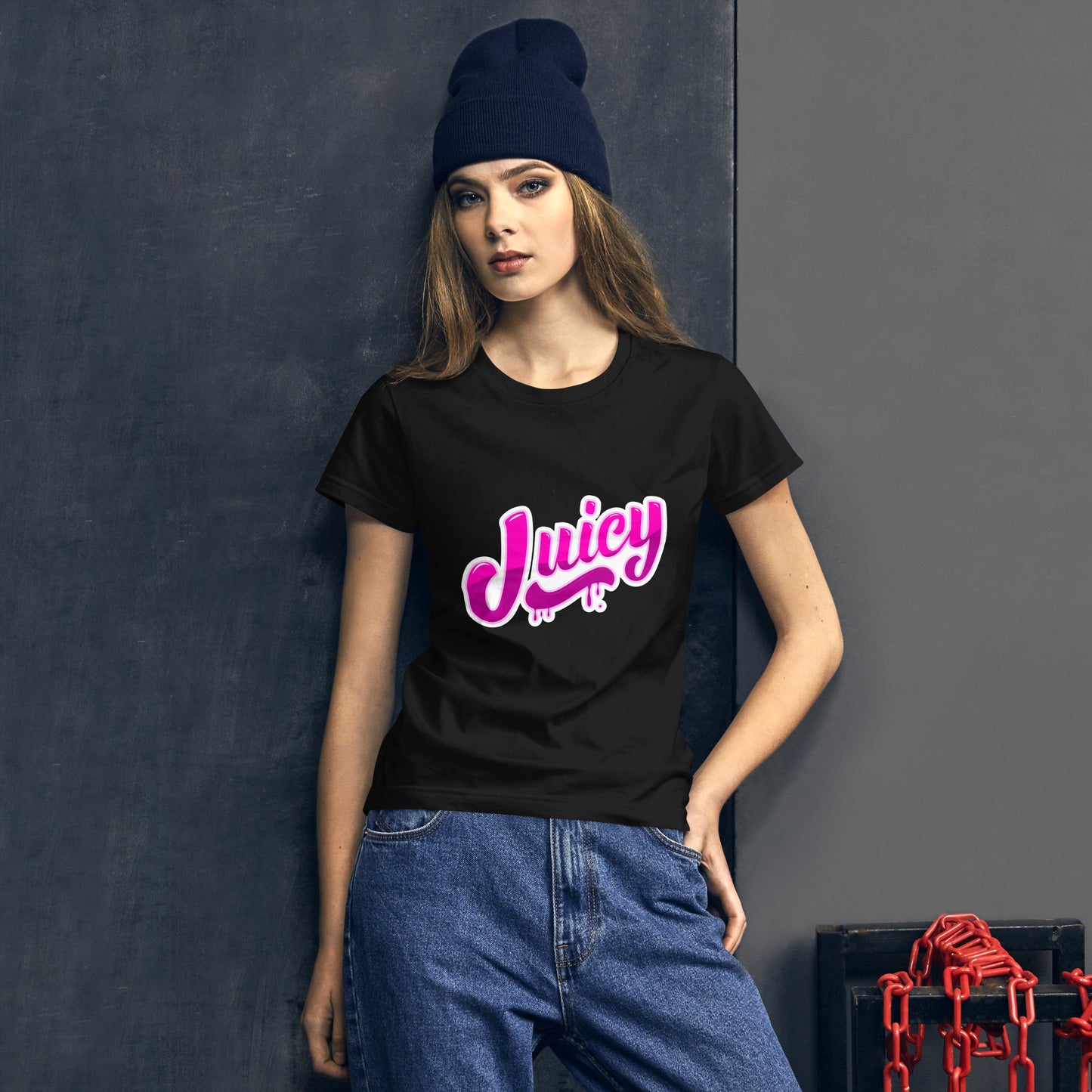Women’s short sleeve t-shirt Pink Juicy