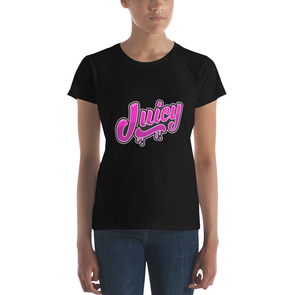 Women’s short sleeve t-shirt Black & Pink Juicy