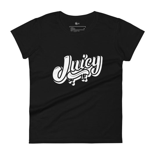 Women’s short sleeve t-shirt Black and White Juicy