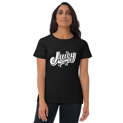 Women’s short sleeve t-shirt Black and White Juicy
