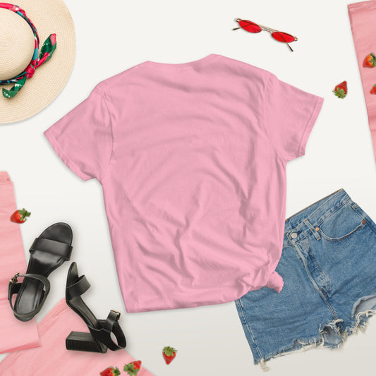 Women’s short sleeve t-shirt Pink and White Juicy
