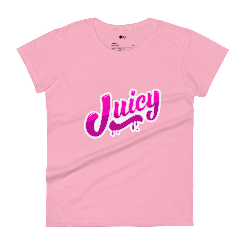 Women’s short sleeve t-shirt Pink and Black Juicy