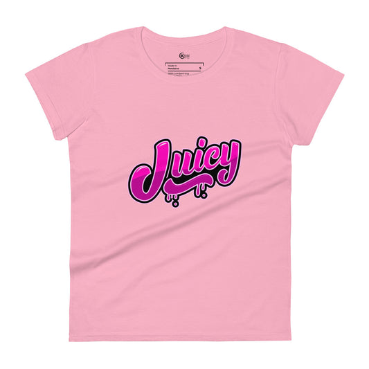 Women’s short sleeve t-shirt Pink and Black Juicy