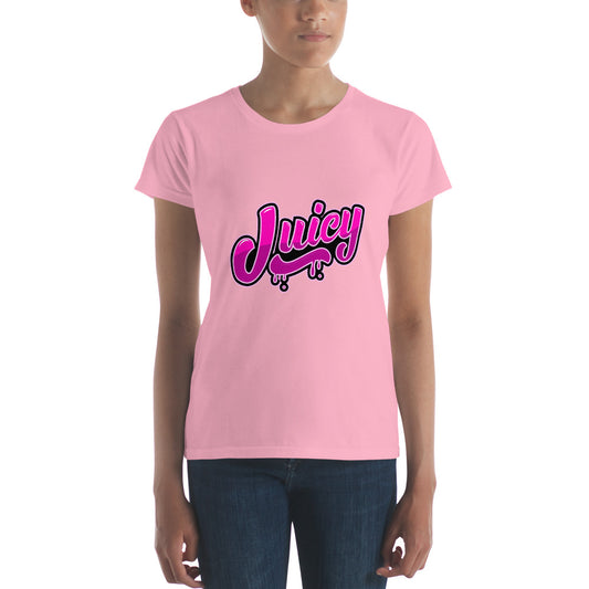 Women’s short sleeve t-shirt Pink and Black Juicy